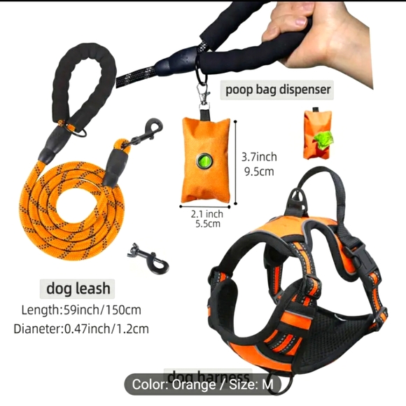 Other - Pet Lovers Dog Harness 3 Pieces Set